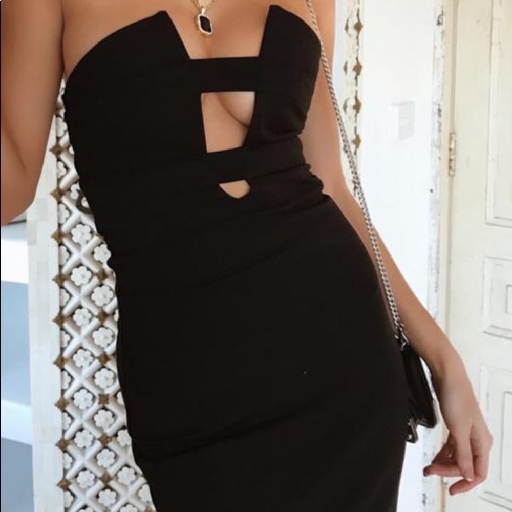 Black cocktail dress